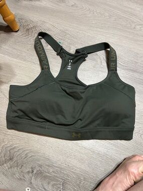 Under Armour Olive Green Racerback High-Support Sports Bra